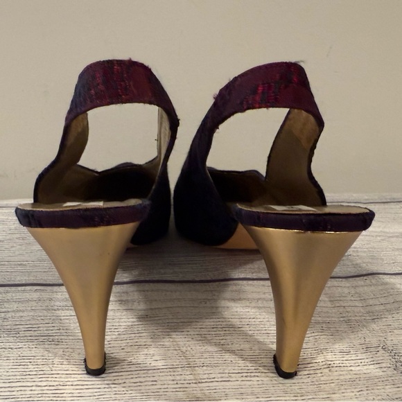 Via Spiga Slingback Heels deep plum/purple size 8.5 - Picture 8 of 13